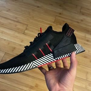 NMD RI V2 'Black Vivid Red'. Size 9 1/2